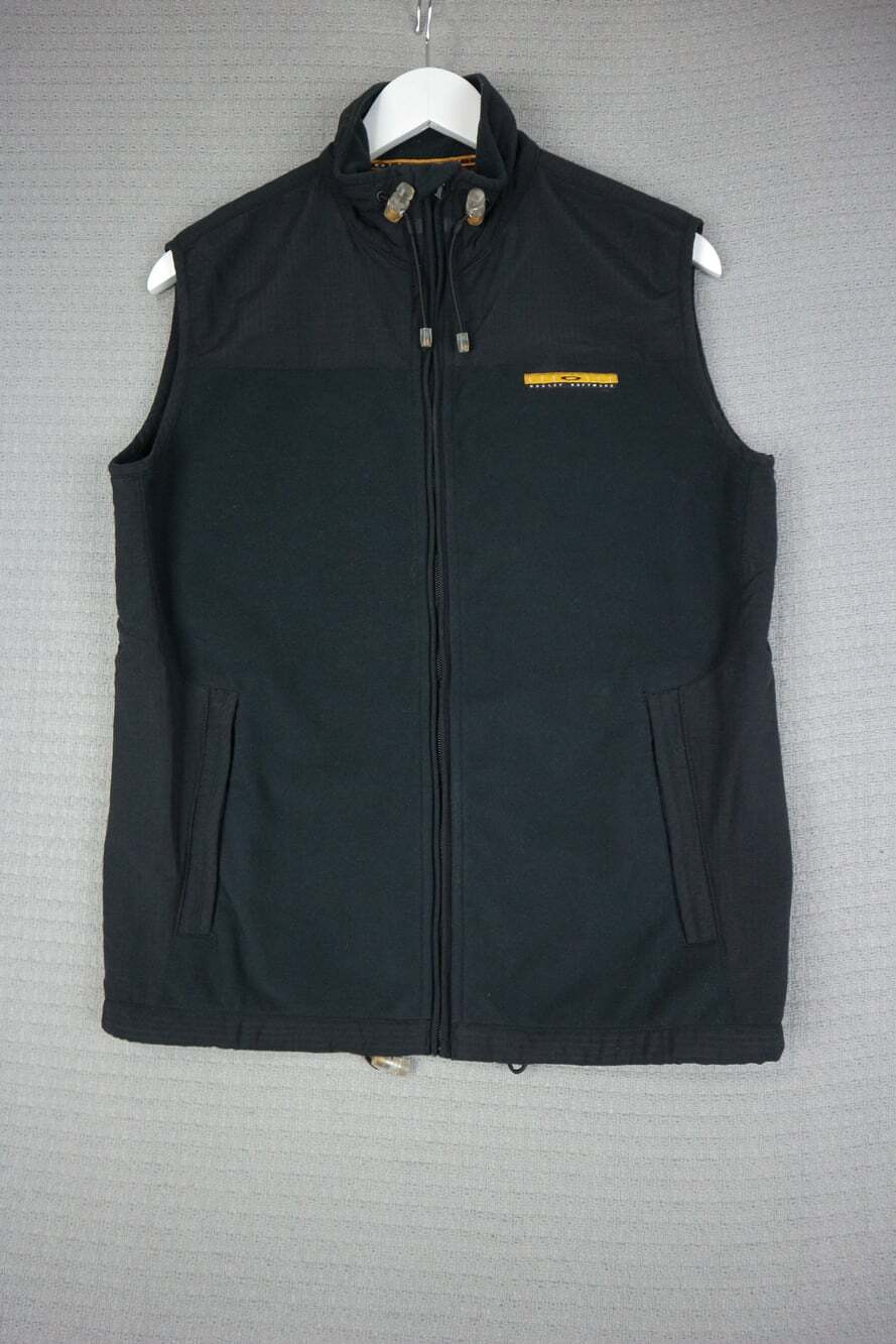 Oakley Software Vintage Y2K Full Zip Softshell Vest Black Men's Size Small